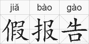 假报告的拼音