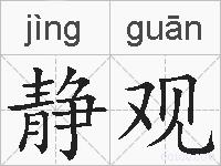 静观的拼音