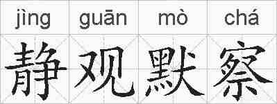 静观默察的拼音