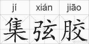 集弦胶的拼音