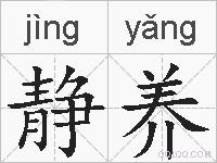 静养的拼音