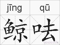 鲸呿的拼音