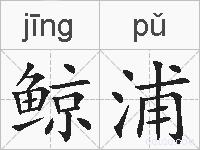 鲸浦的拼音