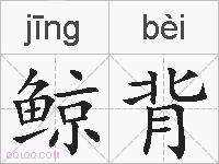 鲸背的拼音