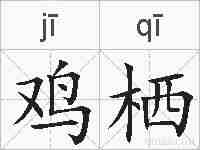 鸡栖的拼音