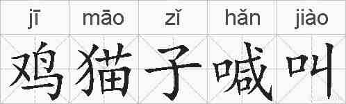 鸡猫子喊叫的拼音