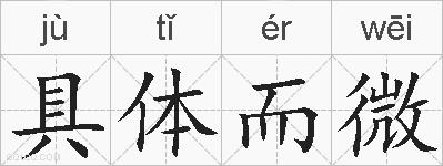具体而微的拼音