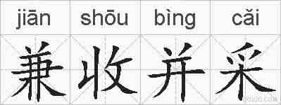 兼收并采的拼音