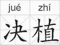 决植的拼音