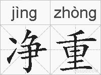 净重的拼音
