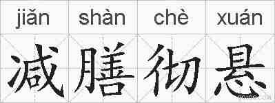 减膳彻悬的拼音