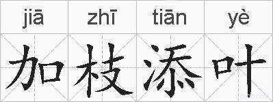 加枝添叶的拼音