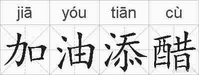 加油添醋的拼音