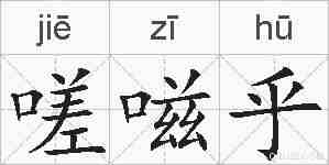 嗟嗞乎的拼音