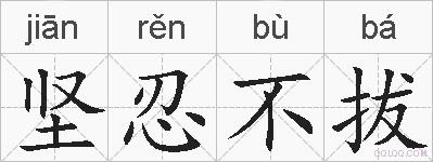 坚忍不拔的拼音