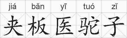 夹板医驼子的拼音