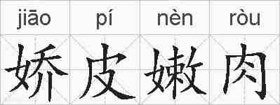 娇皮嫩肉的拼音