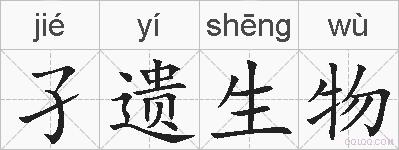 孑遗生物的拼音