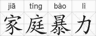 家庭暴力的拼音