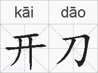 开刀的拼音