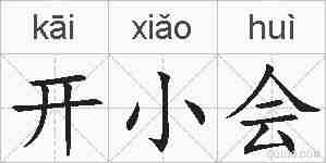 开小会的拼音