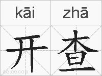开查的拼音