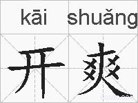 开爽的拼音
