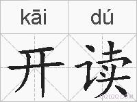 开读的拼音