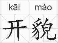 开貌的拼音