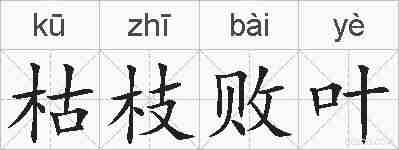 枯枝败叶的拼音