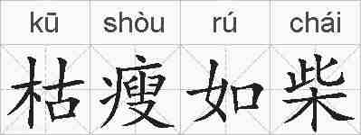 枯瘦如柴的拼音