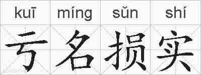 亏名损实的拼音