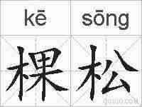 棵松的拼音