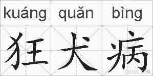 狂犬病的拼音