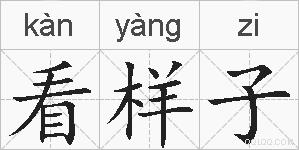 看样子的拼音