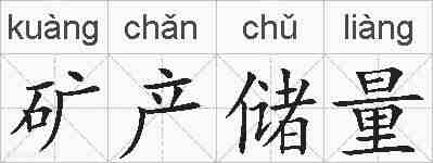 矿产储量的拼音