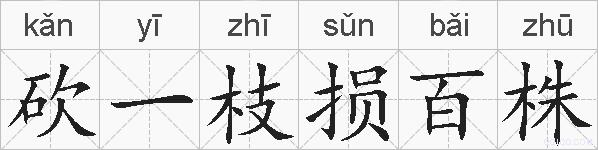 砍一枝损百株的拼音