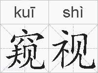 窥视的拼音