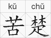 苦楚的拼音