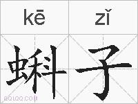 蝌子的拼音