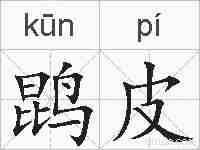 鹍皮的拼音