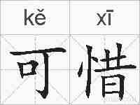 可惜的拼音
