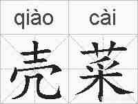 壳菜的拼音