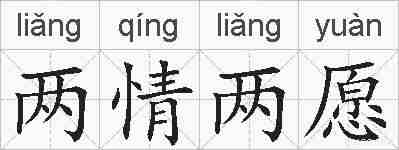 两情两愿的拼音