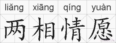 两相情愿的拼音