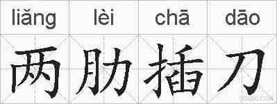 两肋插刀的拼音