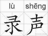 录声的拼音