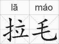 拉毛的拼音