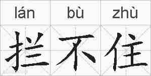 拦不住的拼音