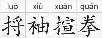 捋袖揎拳的拼音